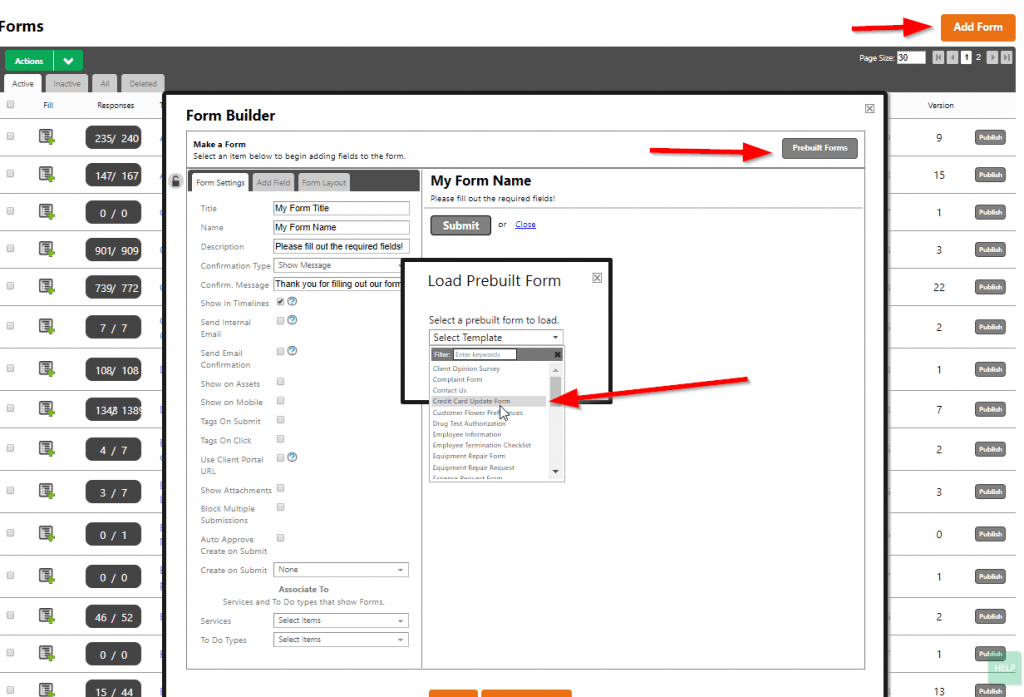  credit card update form service autopilot