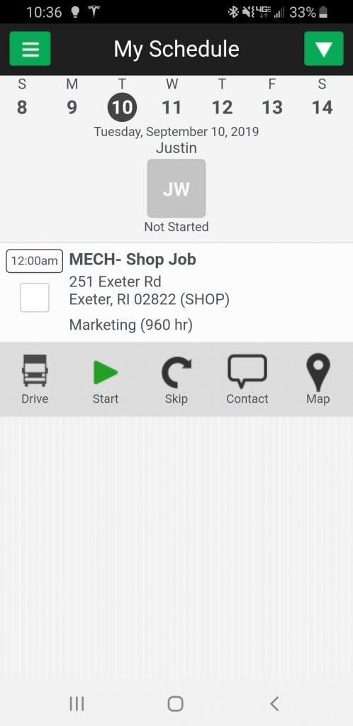 Service autopilot mobile app