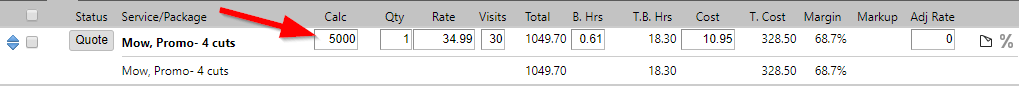 Service autopilot estimates