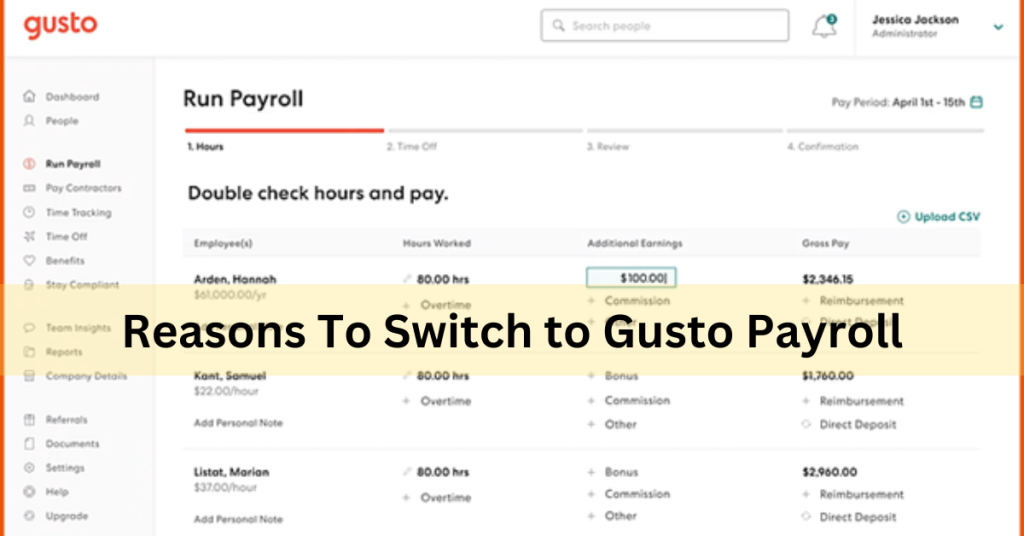 5 Reasons to Switch to Gusto Payroll Today